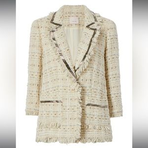 cinq à sept metallic beaded Maddie blazer